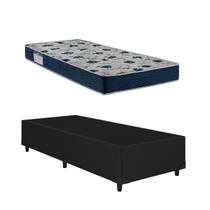 Cama Base Box Solteiro Preto Colchão ISO 60 D28 - Ortobom