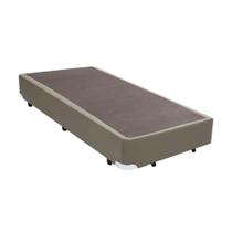 Cama Base Box Solteiro Sintético Bege 38x88x188 Cama Base Box Solteiro Sintético Bege 38x88x188