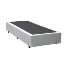 Cama Base Box Solteiro Sintético Branco 38x88x188 Cama Base Box Solteiro Sintético Branco 38x88x188