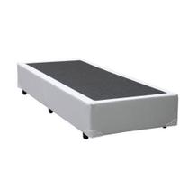 Cama Base Box Solteiro Sintético Branco 38x88x188