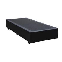 Cama Base Box Solteiro Sintético Preto 38x88x188 Cama Base Box Solteiro Sintético Preto 38x88x188