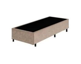 Cama Base Box Solteiro Suede Bege 27x88x188 Cama Base Box Solteiro Suede Bege 27x88x188