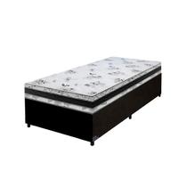 Cama Base Box Solteiro Super Confort Suede Preto + Colchão Solteiro Super Confort D33 24x88x188 Cama Base Box Solteiro Super Confort Suede Preto + Colchão Solteiro Super Confort D33 24x88x188