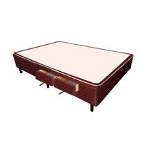Cama Base c/Aux 2 Gavetas Casal Castor Poli Brown 138x188x27 Cama Base c/Aux 2 Gavetas Casal Castor Poli Brown 138x188x27