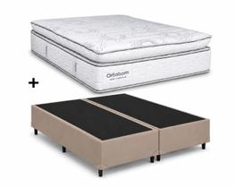 Cama Base Casal Bipartido Bege Colchão New Freedom Molas Ensacadas 138x188 - Ortobom Cama Base Casal Bipartido Bege Colchão New Freedom Molas Ensacadas 138x188 - Ortobom
