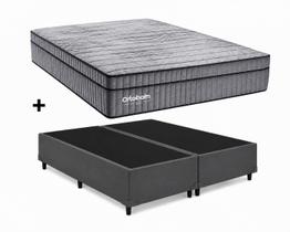 Cama Base Casal Bipartido Cinza Colchão Casal Exclusive Sleep Molas Ensacadas 138x188 - Ortobom - Alto Nivel / Ortobom Cama Base Casal Bipartido Cinza Colchão Casal Exclusive Sleep Molas Ensacadas 138x188 - Ortobom - Alto Nivel / Ortobom