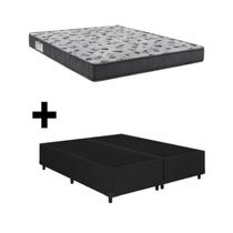Cama Base Casal Bipartido Preto Colchão ISO 100 D33 - Ortobom