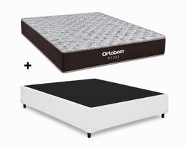 Cama Base Casal Branco Colchão Fit D33 Espuma 138x188 - Ortobom Cama Base Casal Branco Colchão Fit D33 Espuma 138x188 - Ortobom