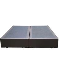 Cama Base Queen Bipartido Blindado Sintético Marrom