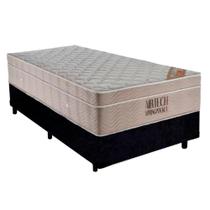 Cama Base Solteiro Preto Colchão Molas Ensacadas Airtech SpringPocket 88x188 - Ortobom Cama Base Solteiro Preto Colchão Molas Ensacadas Airtech SpringPocket 88x188 - Ortobom