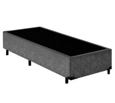 Cama Base Solteiro Suede Cinza Cama Base Solteiro Suede Cinza