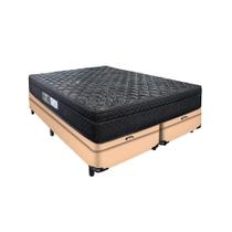 Cama Baú Bege Arezzo Black King Molas Ensacadas Portobel