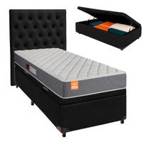 Cama + Bau Blindado e Colchão D23 Solteiro - Pro Inducol + Cabeceira
