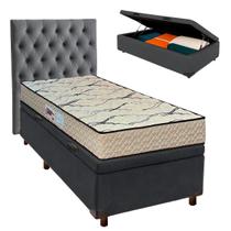 Cama + Bau Blindado e Colchão D33 Solteiro - Maxsono Paropas + Cabeceira Cama + Bau Blindado e Colchão D33 Solteiro - Maxsono Paropas + Cabeceira