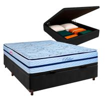 Cama + Bau Blindado e Colchão Molas Ensacadas Casal