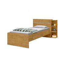 Cama Baú Cabeceira com tampo de abrir Acomoda colchão 0,88m x 1,88m Jade - J&A Móveis