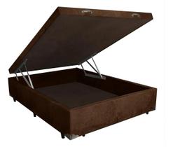Cama Baú Casal 138x188 Co. Sintetico Resistente