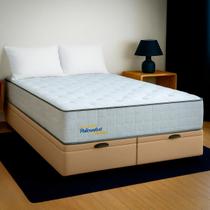 Cama Baú Casal Branco+Colchão Sono Terapia D33 PoliConfort Cama Baú Casal Branco+Colchão Sono Terapia D33 PoliConfort