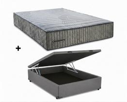 Cama Bau Casal Cinza Colchao Casal Exclusive Foam Espuma D33 138x188 - Ortobom - Alto Nivel / Ortobom Cama Bau Casal Cinza Colchao Casal Exclusive Foam Espuma D33 138x188 - Ortobom - Alto Nivel / Ortobom