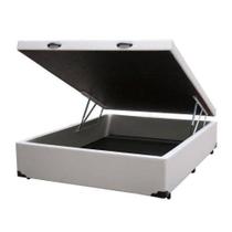 Cama(Baú Casal+Colchão D33)Casal 138x188x20 Sintético Branco Cama(Baú Casal+Colchão D33)Casal 138x188x20 Sintético Branco