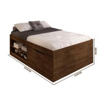 Cama Bau Casal Com Sapateira Embutida Malbec Vanessa Framar