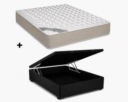 Cama Bau Casal Preto Colchão Tecnopedic Revolution New One Face 138x188 - Castor