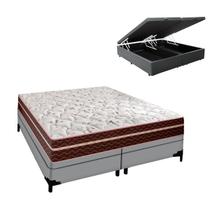 Cama Baú Cinza Baú King Berlim Molas Superlastic Probel