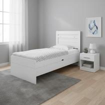 Cama Baú com Colchão 4 Repartições Solteiro