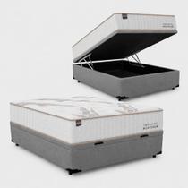 Cama Baú e Colchão Orthotel Boutique Ortobom Molas Ensacadas Casal