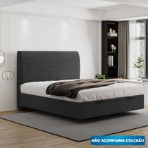 Cama Baú Flutuante Space Queen Linho - Skybox