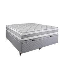Cama Baú King Herval Alba, Molas Ensacadas, 72x193x203 cm