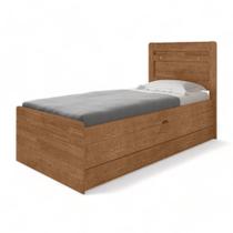 Cama Baú Larissa Solteiro Naturale com Auxiliar e 02 Colchões Framar Cama Baú Larissa Solteiro Naturale com Auxiliar e 02 Colchões Framar