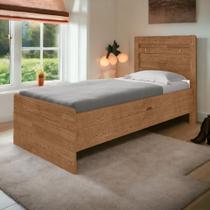 Cama Baú Larissa Solteiro Naturale com Colchão Framar Cama Baú Larissa Solteiro Naturale com Colchão Framar