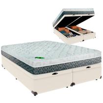 Cama Baú Queen e Colchão Aspen Molas Ensacadas Luckspuma Palha