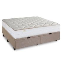 Cama Baú Queen Herval Joy, Espuma Alto Suporte, 74x158x198 cm Cama Baú Queen Herval Joy, Espuma Alto Suporte, 74x158x198 cm