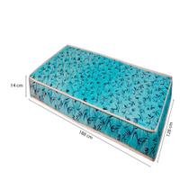 Cama Baú Viúva 128 Tecido Sintético Marrom Com Colchão Natal Bello Box - 100% Espuma - D23 Azul 55x128x188