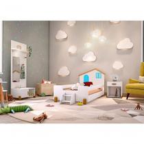 Cama Belíssima Juvenil Azul Com Escada E Colchão Produto Completo Em Mdf De Qualidade