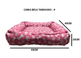 Cama Bella Colchão Cachorro Gato Pet Impermeável Tamanho P ROSA