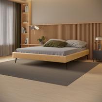 Cama Bi Partida Slim Casal em material ecológico PU sem Cabeceira - Skybox Cama Bi Partida Slim Casal em material ecológico PU sem Cabeceira - Skybox