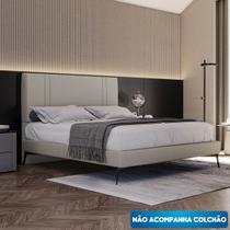 Cama Bi Partida Slim Queen em Linho com Cabeceira - Skybox Cama Bi Partida Slim Queen em Linho com Cabeceira - Skybox