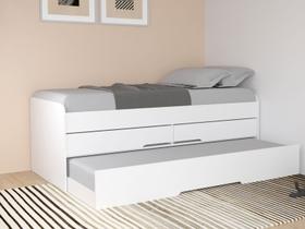 Cama Bibox de Solteiro com Auxiliar 2 Gavetas Bicama