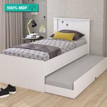 Cama Bibox Solteiro 100% Mdf Bianca Cimol Branco - CIMOL MOVEIS