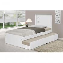Cama Bibox Solteiro Barcelona Branco / Preto - Tebarrot