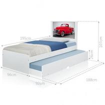 Cama Bibox Solteiro Carro Classic Red