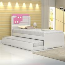 Cama Bibox Solteiro Luiza com Auxiliar 100% MDF Resistente