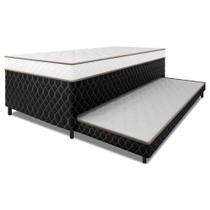 Cama Bibox Solteiro Ortopédica Com Cama Auxiliar Conjugada 88x188x51cm Dani Preto/branco Cama Bibox Solteiro Ortopédica Com Cama Auxiliar Conjugada 88x188x51cm Dani Preto/branco