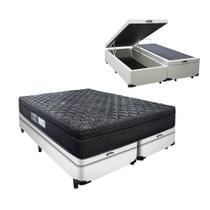 Cama Box Arezzo Black Baú Queen Molas Ensacadas Portobel