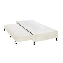 Cama Box Base c/Auxiliar Solteiro Poli Tecido Clean (78x188x27) - Castor