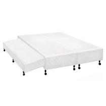 Cama Box Base c/Auxiliar Universal Queen Poli Tecido White (158x198x27) - Castor