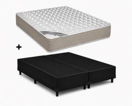 Cama Box Base Casal Bipartido Preto Colchão Tecnopedic Revolution New One Face 138x188 - Castor Cama Box Base Casal Bipartido Preto Colchão Tecnopedic Revolution New One Face 138x188 - Castor